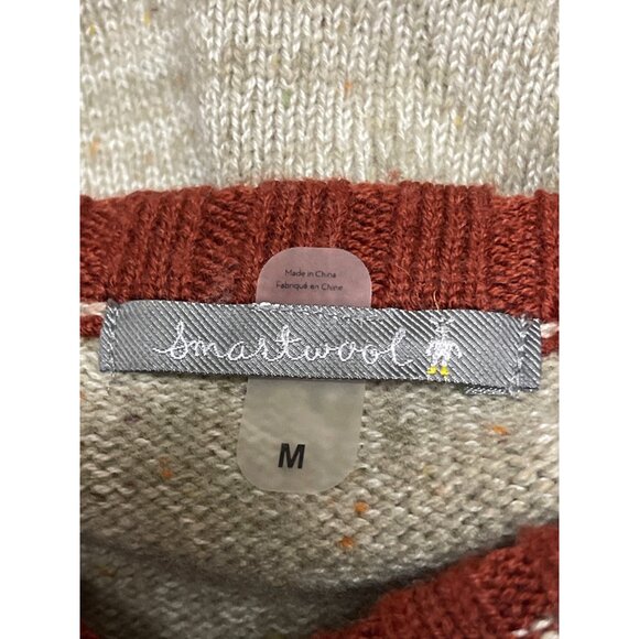 Smartwool Men's Sweater Tan V-Neck Varsity Merino Wool Blend Outdoor Medium - Picture 7 of 9
